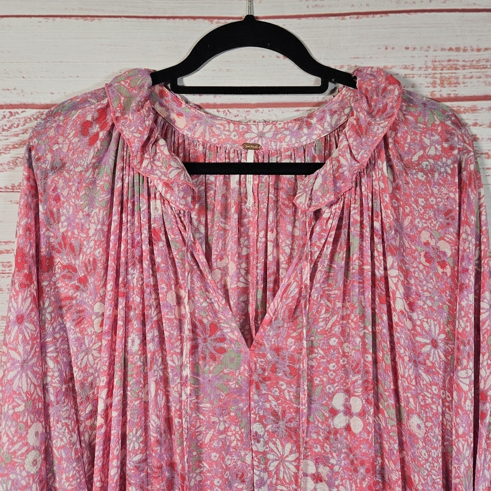 Free People Feeling Groovy Pink Floral maxi dress - Picture 8 of 16